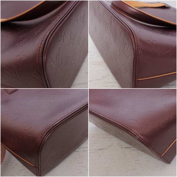 Louis Vuitton Stockton Purple Matte Vernis Satchel Shoulder Handbag Purse A4999 - Picture 6 of 10